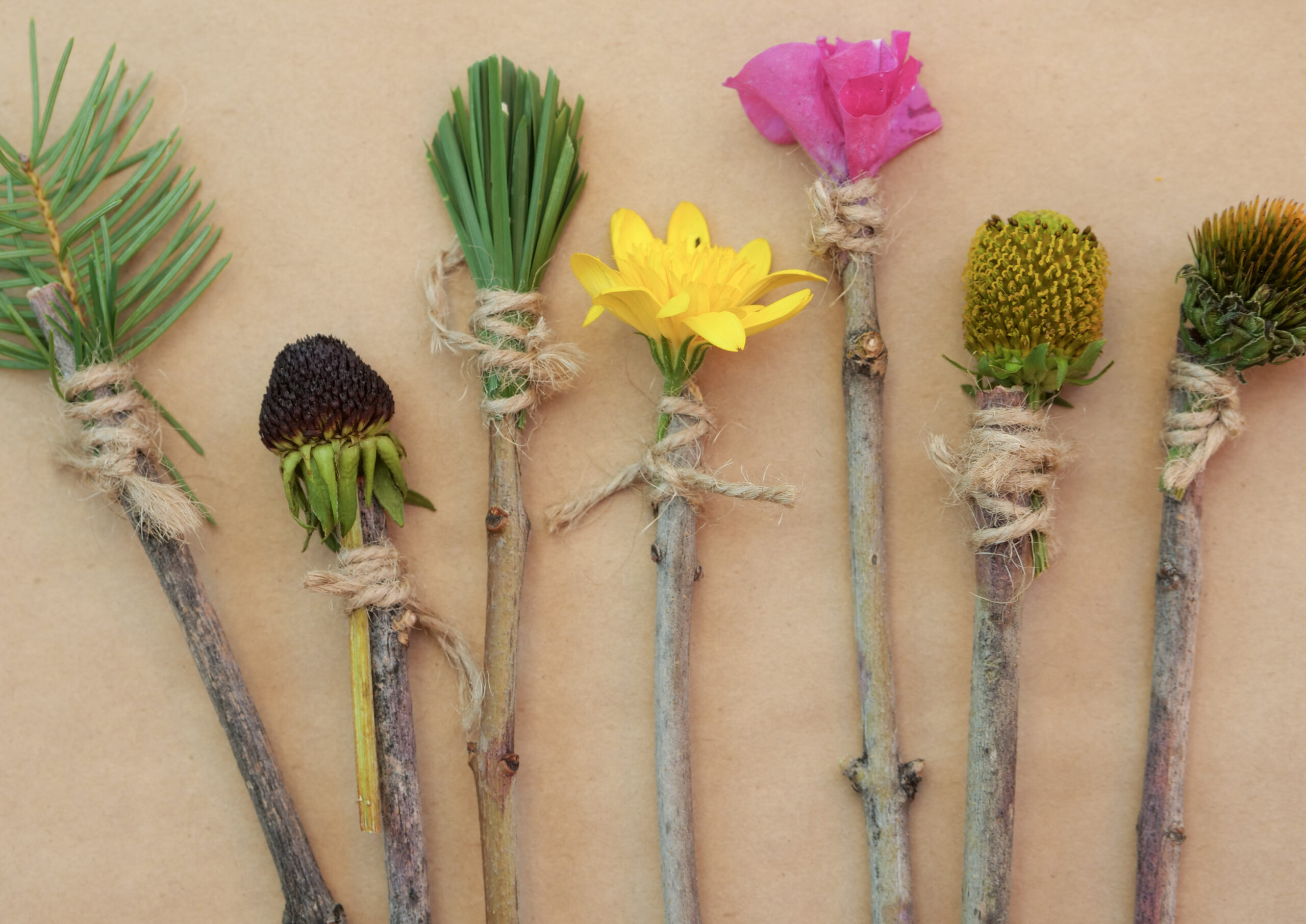 Nature paint brushes for kids