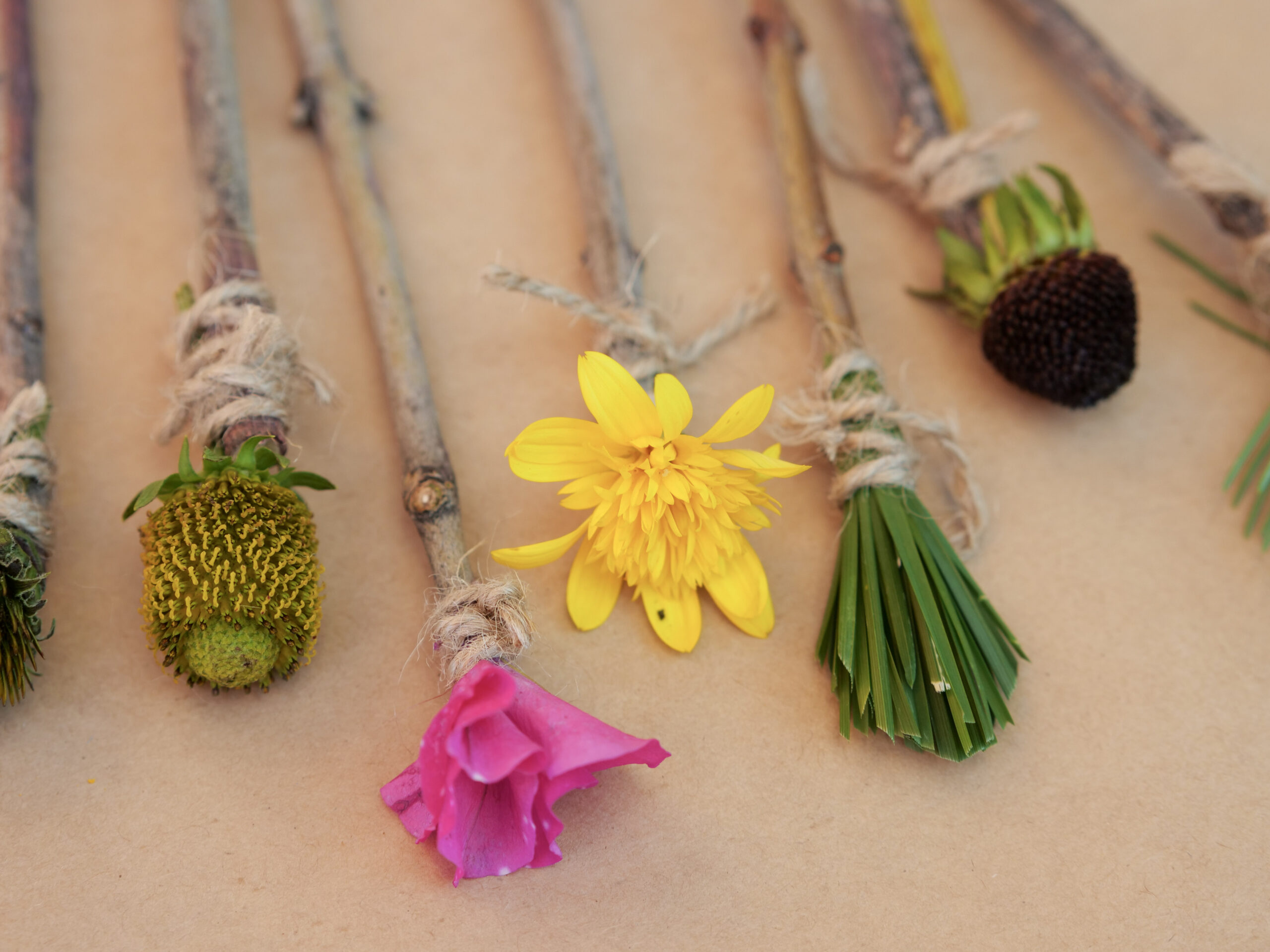 Nature paint brushes for kids