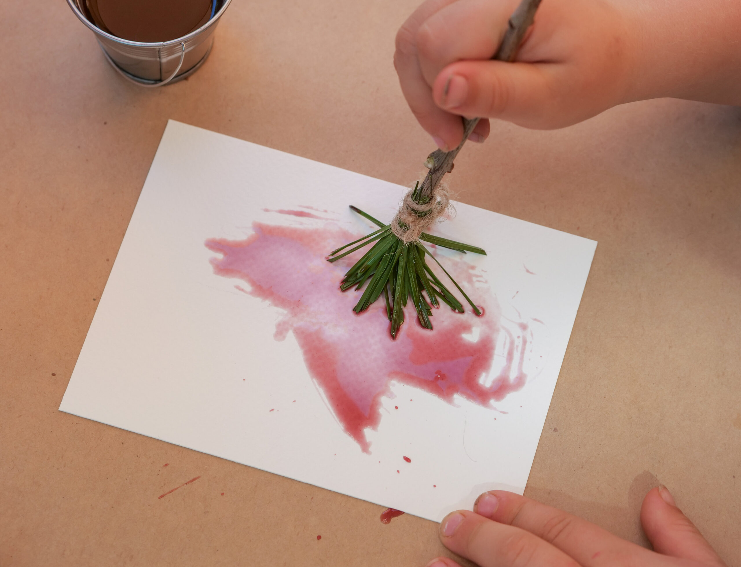 nature paint brushes for kids